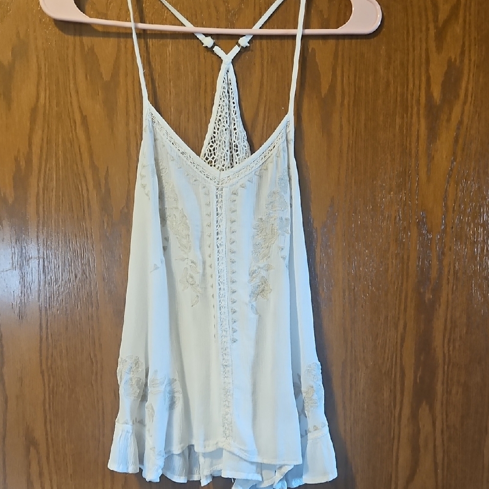 Xhilaration Cream Lace Camisole Top